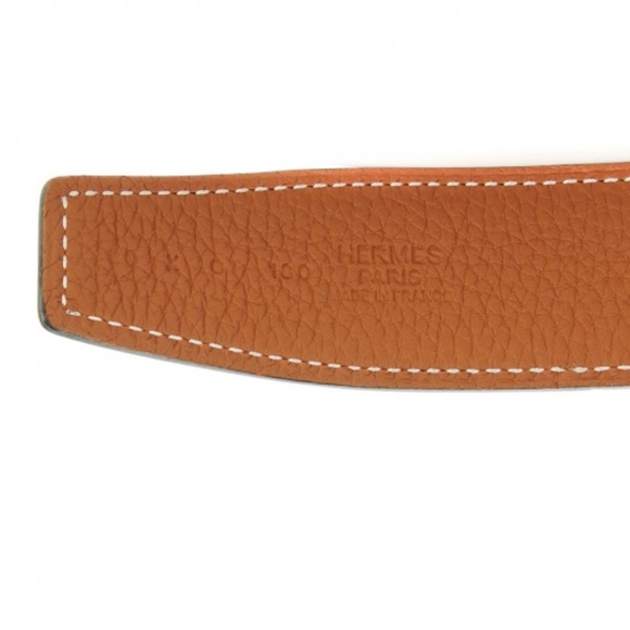 HERMES  Box Togo 32mm H Belt 90 Black Gold main image 4